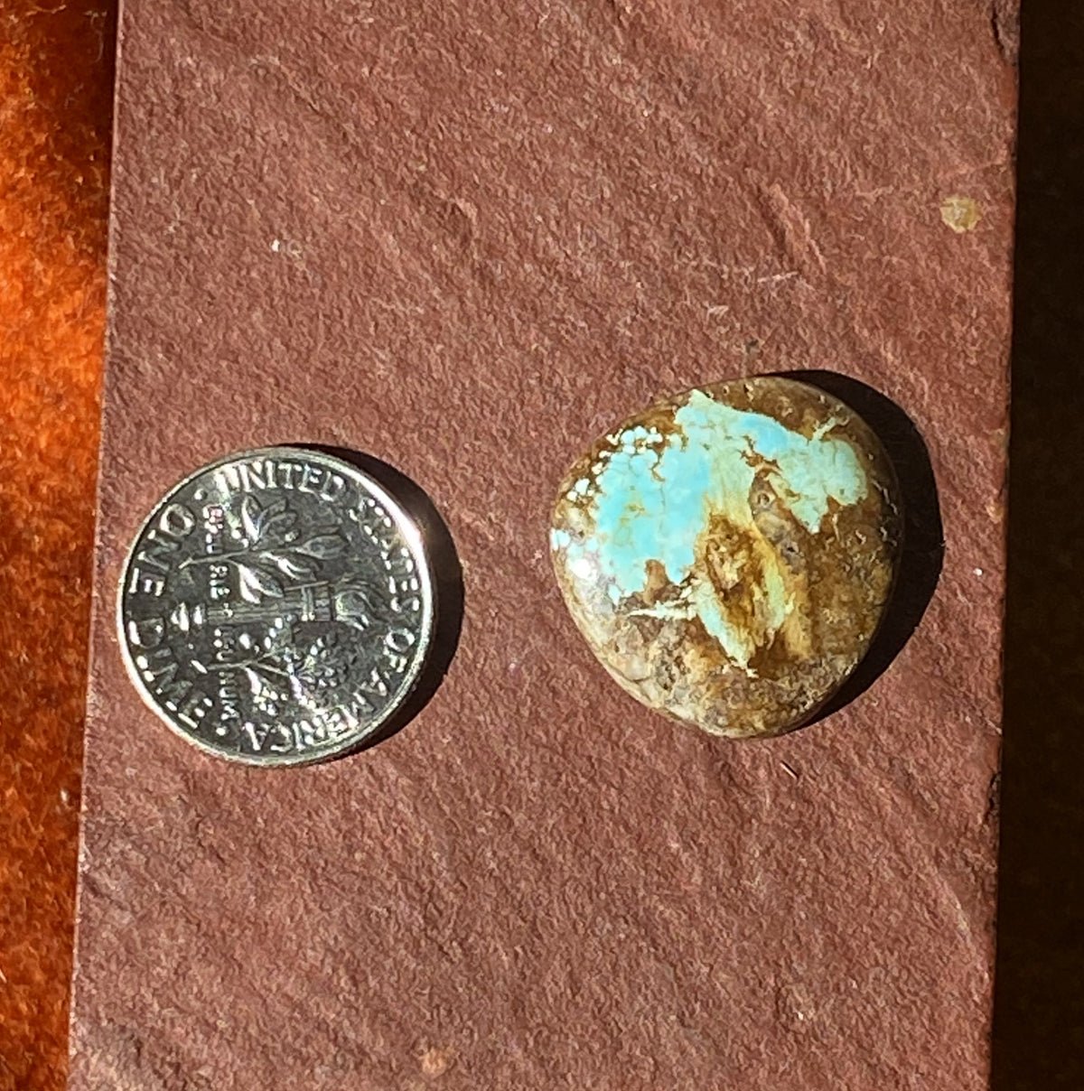 12 carat boulder-cut Stone Mountain Turquoise cabochon
