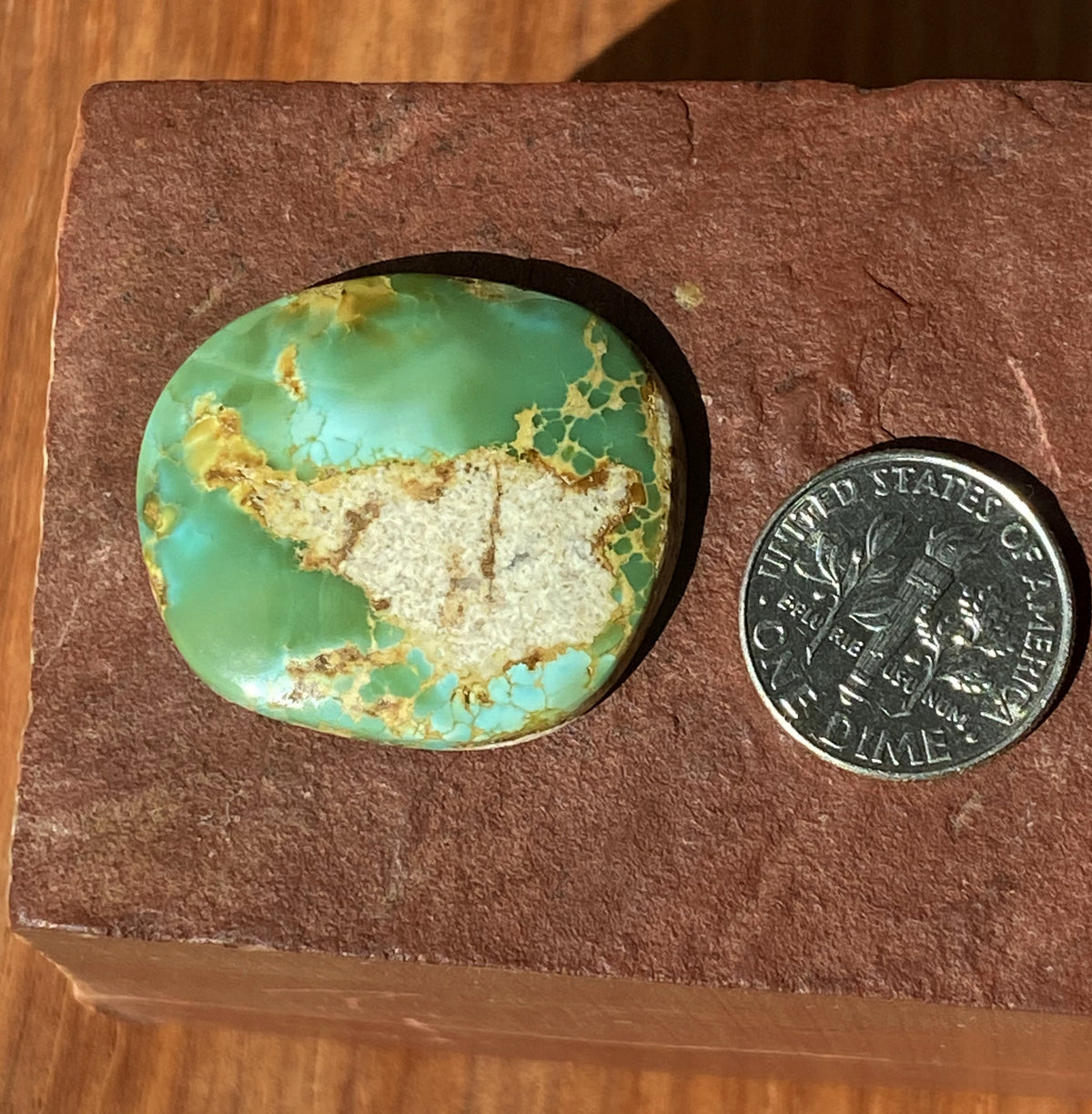 33 carat natural boulder-cut Stone Mountain Turquoise cabochon