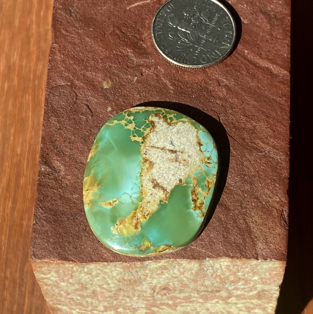 33 carat natural boulder-cut Stone Mountain Turquoise cabochon