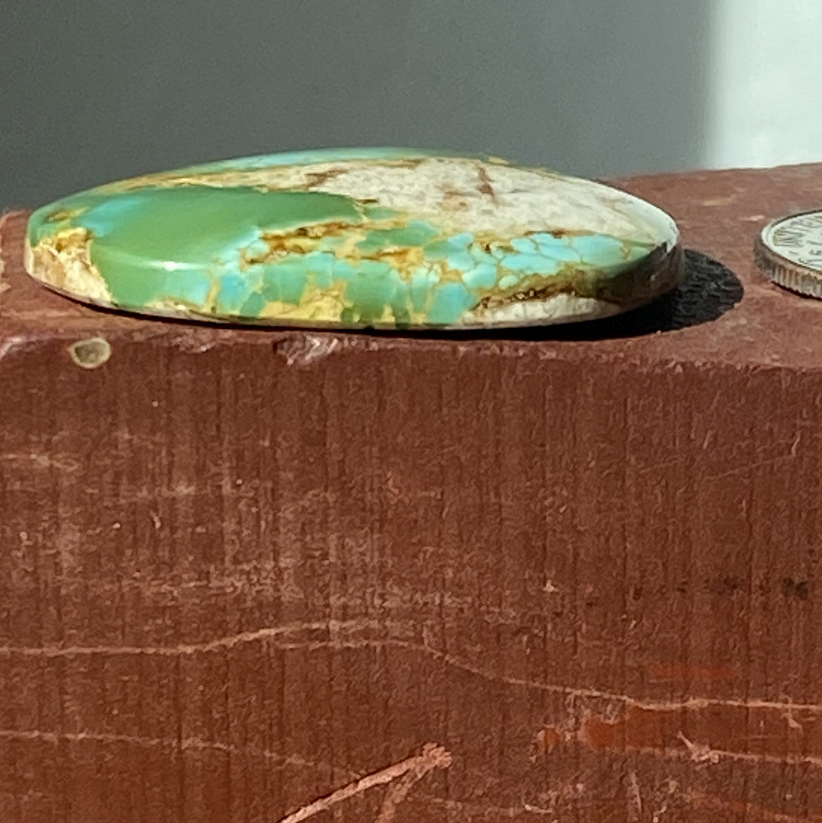 33 carat natural boulder-cut Stone Mountain Turquoise cabochon