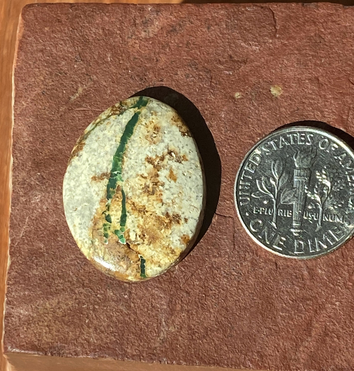 18 carat natural boulder-cut Stone Mountain Turquoise cabochon