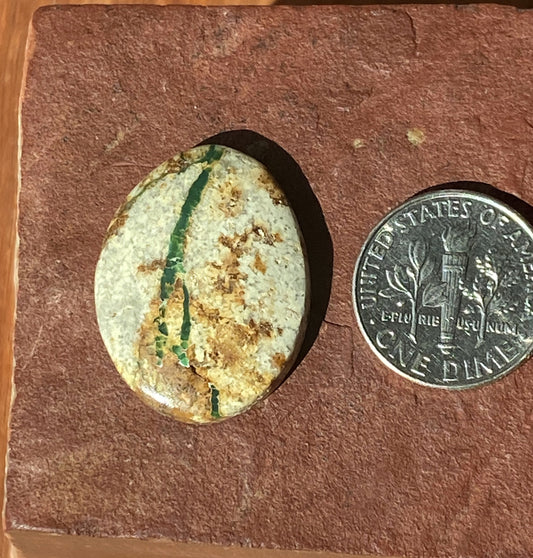 18 carat natural boulder-cut Stone Mountain Turquoise cabochon