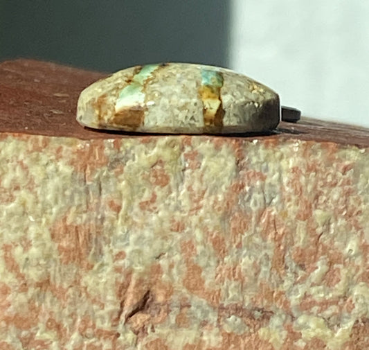 14 carat natural boulder-cut Stone Mountain Turquoise with a high dome