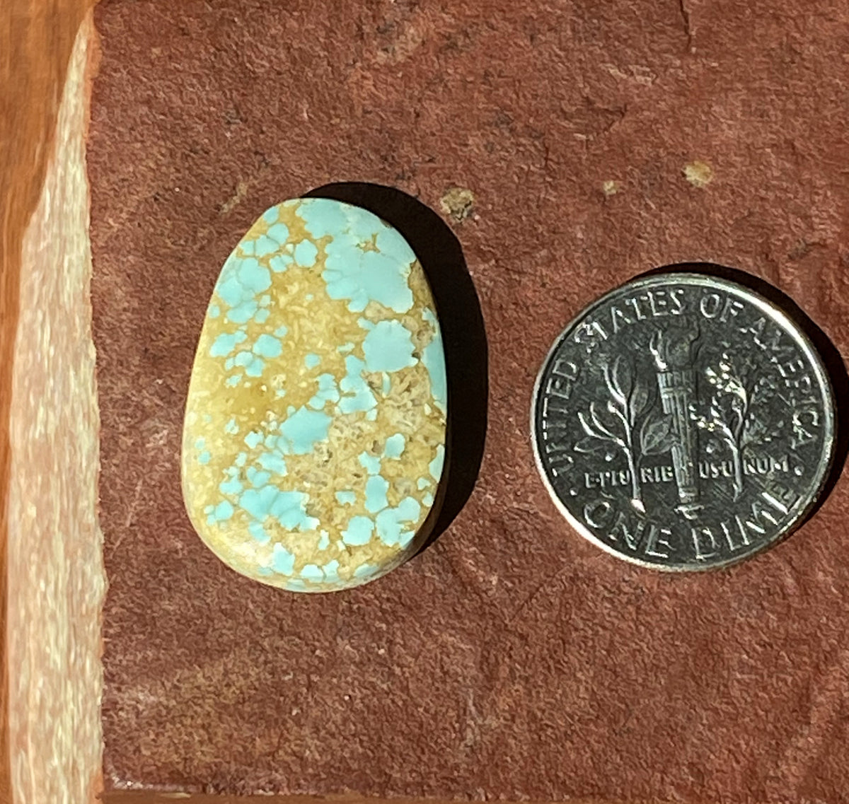 13 carat natural light blue boulder-cut Stone Mountain Turquoise cabochon
