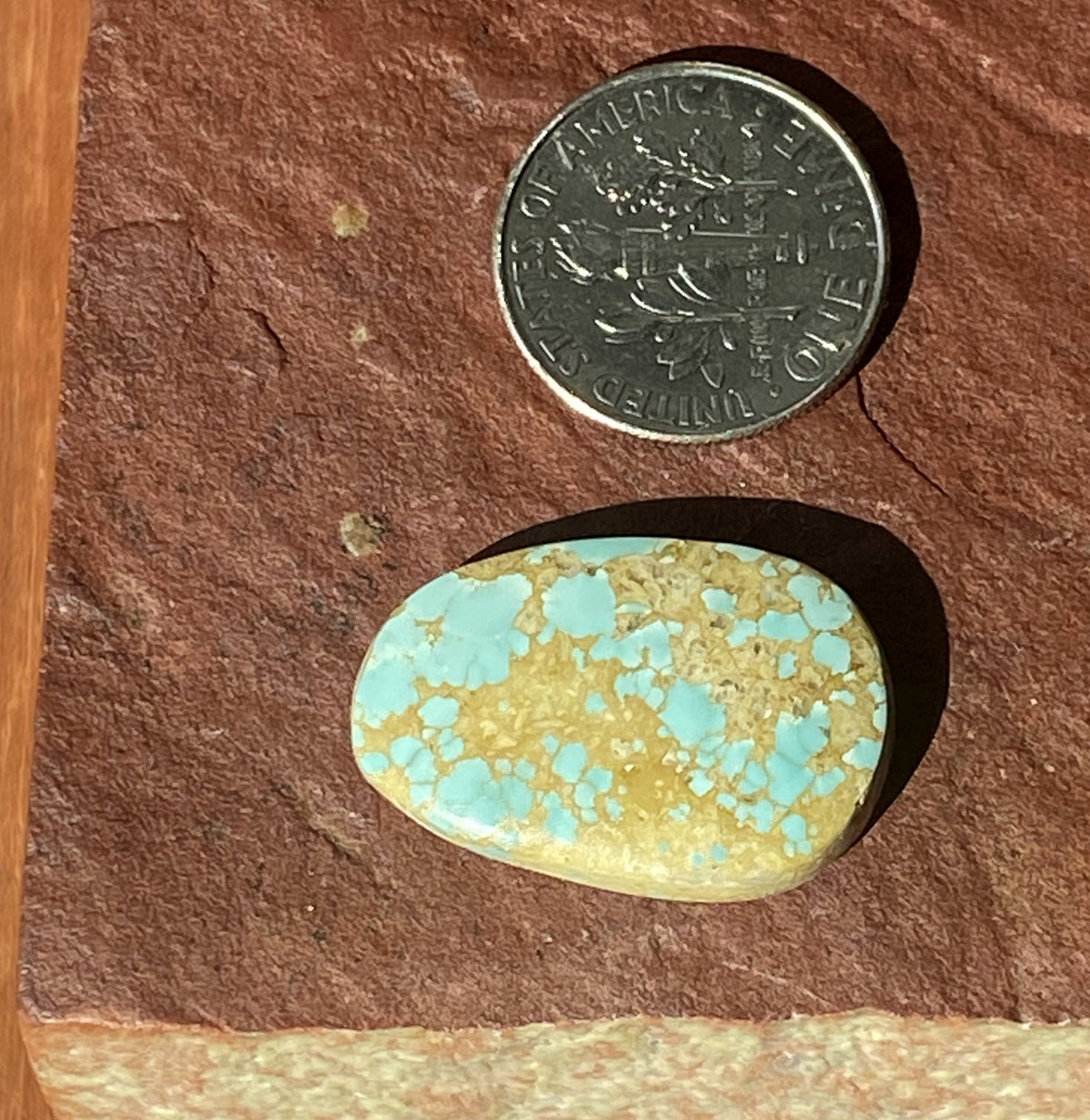13 carat natural light blue boulder-cut Stone Mountain Turquoise cabochon