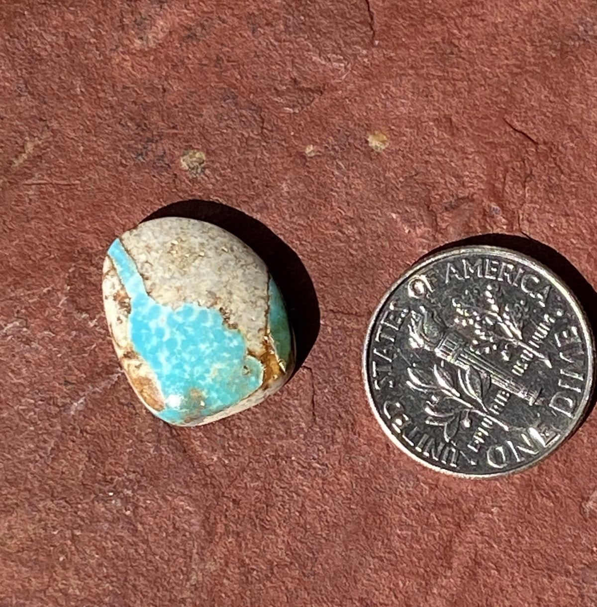 7 carat natural boulder-cut Stone Mountain Turquoise cabochon