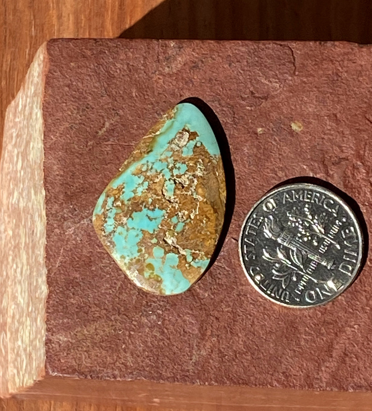 12 carats natural blue boulder-cut Stone Mountain Turquoise cabochon