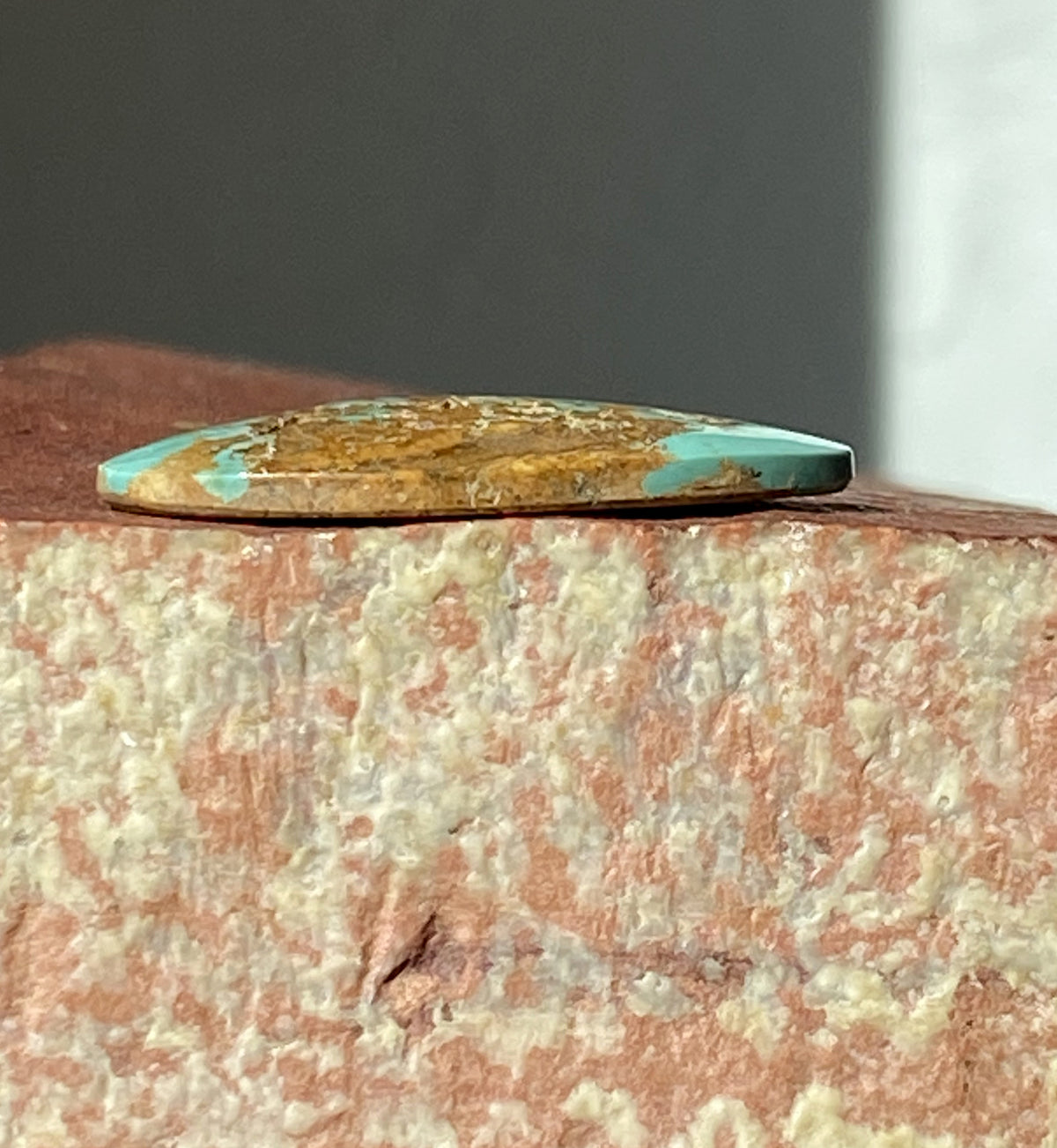 12 carats natural blue boulder-cut Stone Mountain Turquoise cabochon