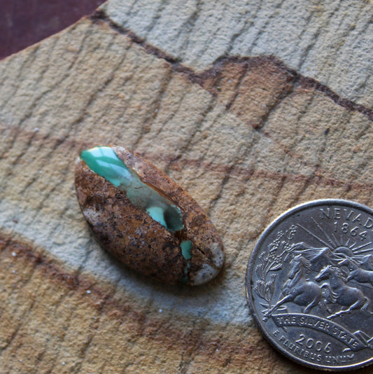 15 carat boulder-cut Stone Mountain Turquoise cabochon