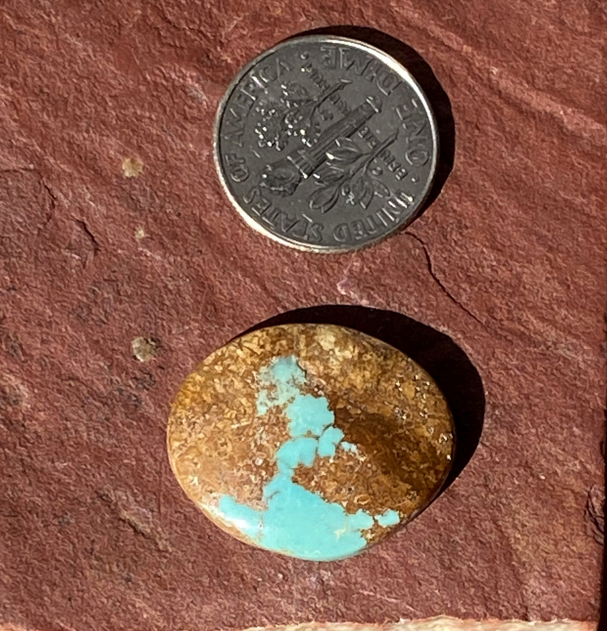 13 carat boulder-cut Stone Mountain Turquoise cabochon