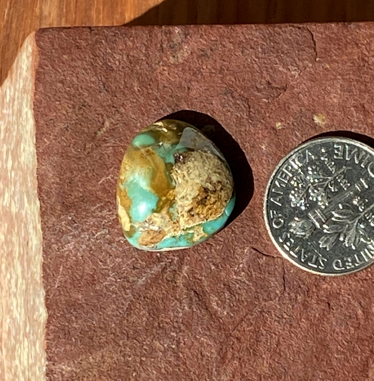 10 carat natural boulder-cut Stone Mountain Turquoise cabochon