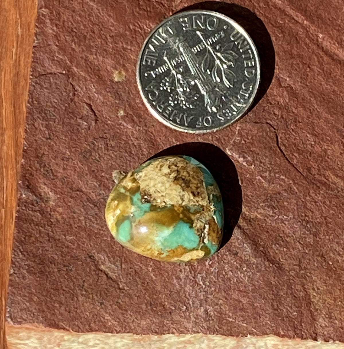 10 carat natural boulder-cut Stone Mountain Turquoise cabochon