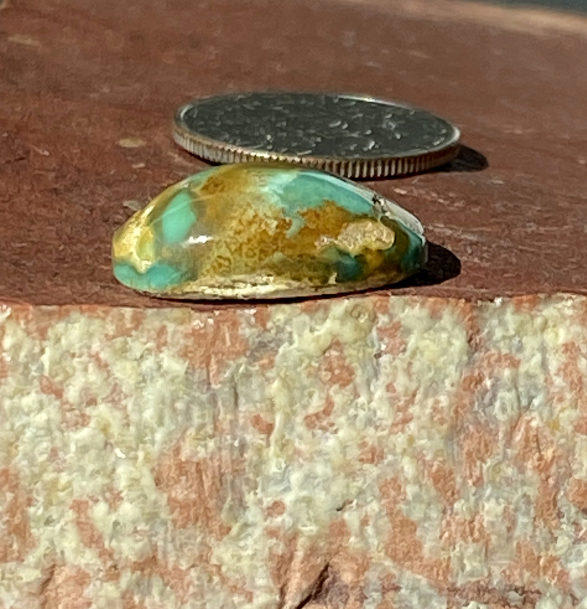 10 carat natural boulder-cut Stone Mountain Turquoise cabochon