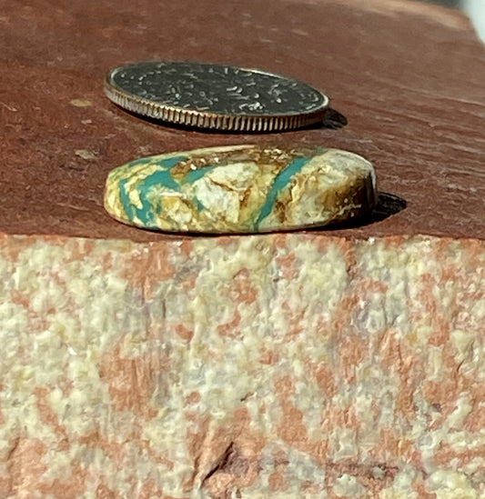 8 carat natural boulder-cut Stone Mountain Turquoise cabochon oval