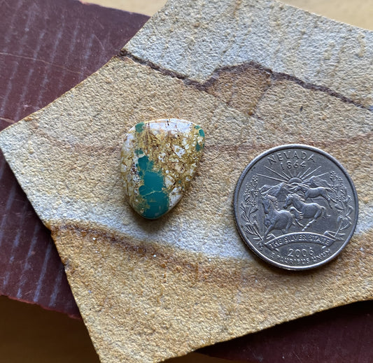 13 carat green boulder-cut Stone Mountain Turquoise cabochon