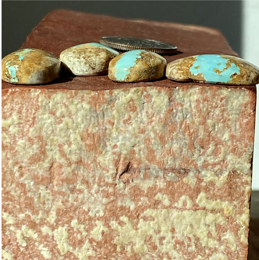 29 carats natural boulder-cut Stone Mountain Turquoise cabochons