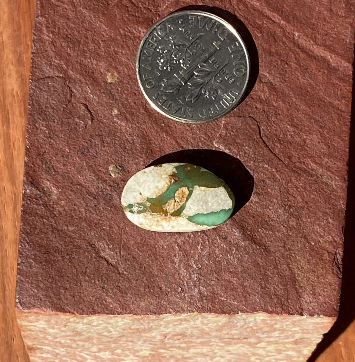6 carats natural boulder-cut Stone Mountain Turquoise cabochon