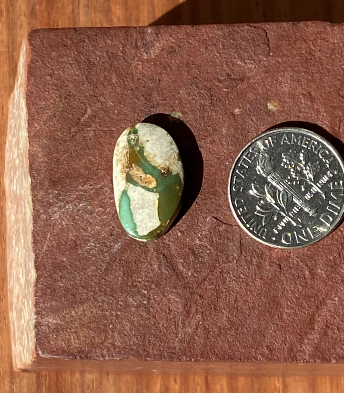 6 carats natural boulder-cut Stone Mountain Turquoise cabochon