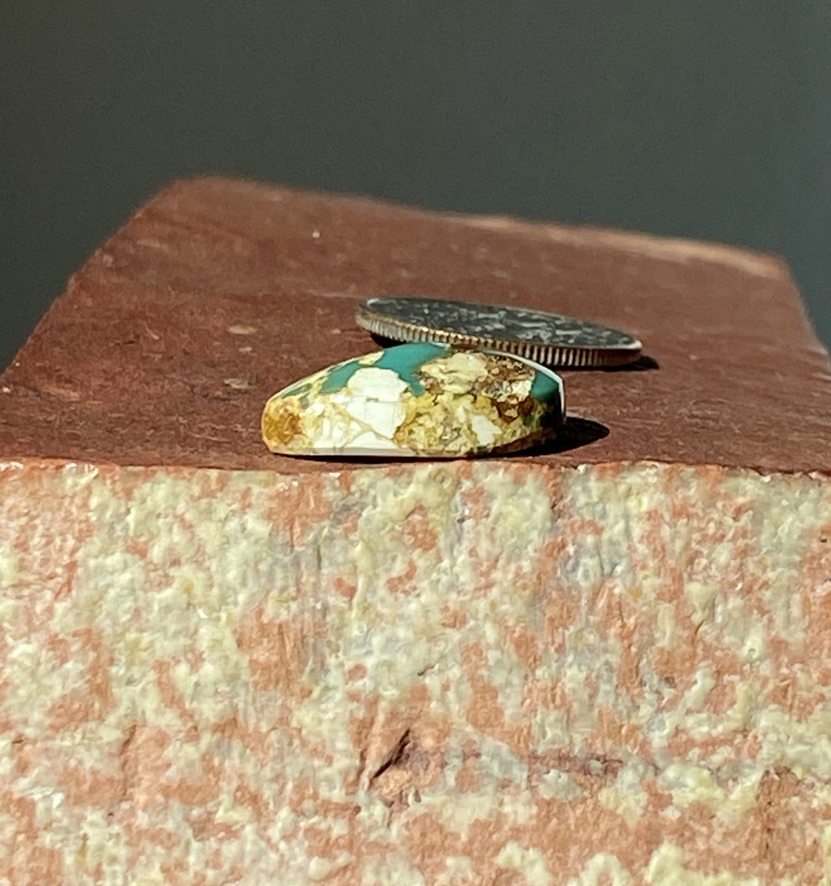 6 carats natural boulder-cut Stone Mountain Turquoise cabochon