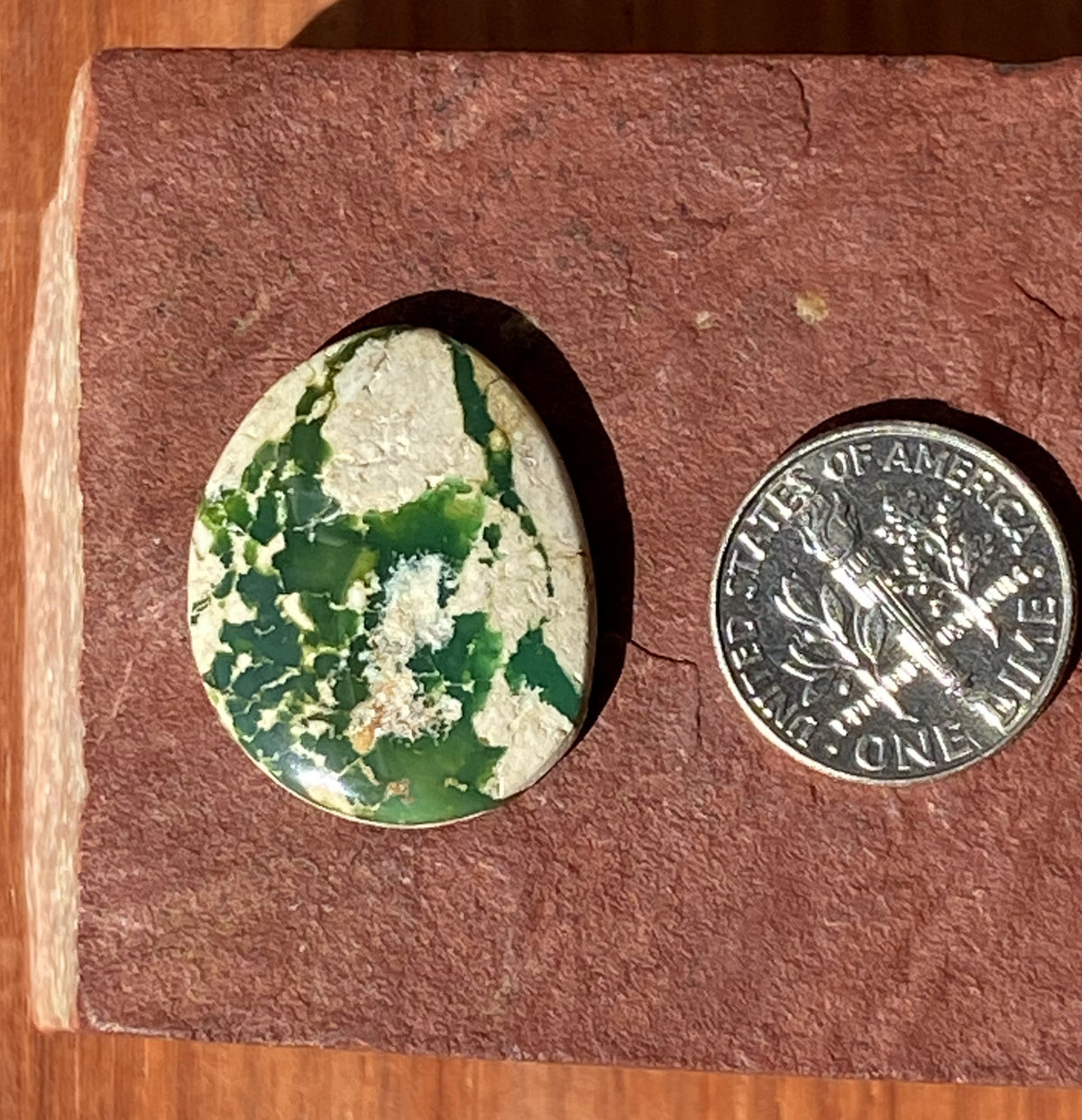 19 carats natural boulder-cut Stone Mountain Turquoise cabochon