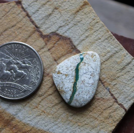 13 carat green boulder-cut Stone Mountain Turquoise cabochon