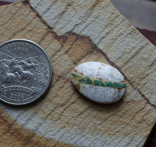 7 carat green boulder-cut Stone Mountain Turquoise cabochon