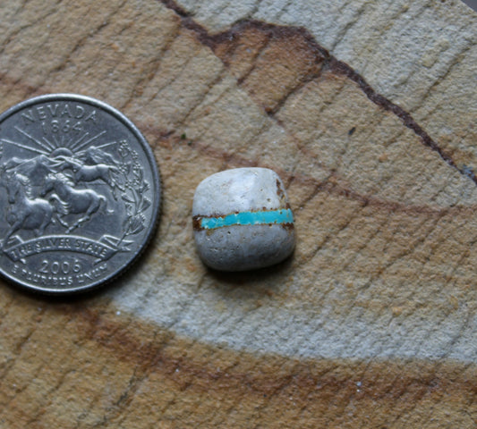 6 carat blue boulder-cut Stone Mountain Turquoise cabochon
