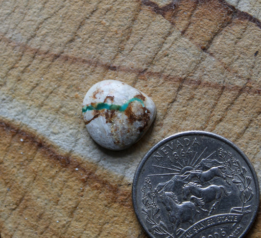 6 carat boulder-cut Stone Mountain Turquoise cabochon