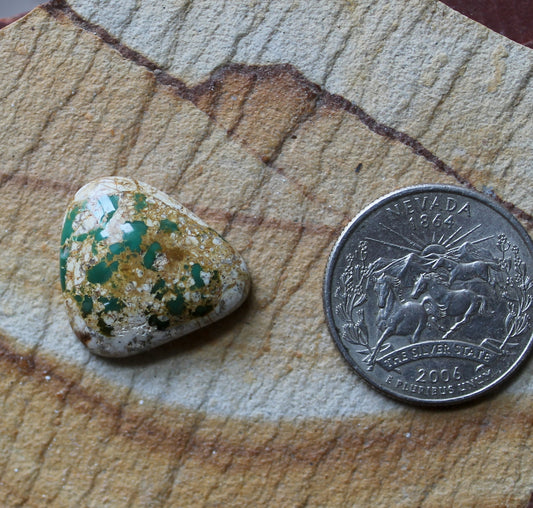 17 carat green boulder-cut Stone Mountain Turquoise cabochon