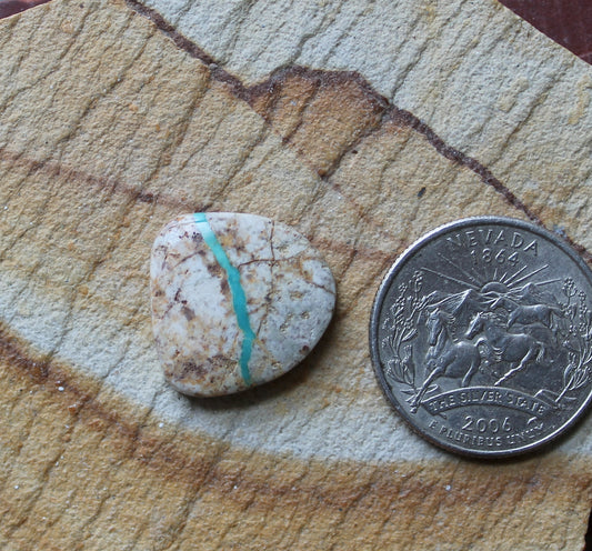 12 carat boulder-cut Stone Mountain Turquoise cabochon