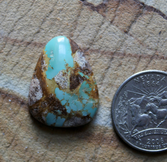 24 carat boulder-cut Stone Mountain Turquoise cabochon