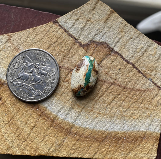 8 carat natural boulder-cut Stone Mountain Turquoise cabochon