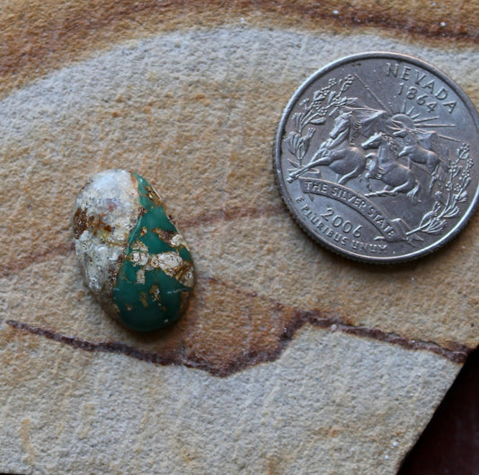 7 carat green boulder-cut Stone Mountain Turquoise cabochon