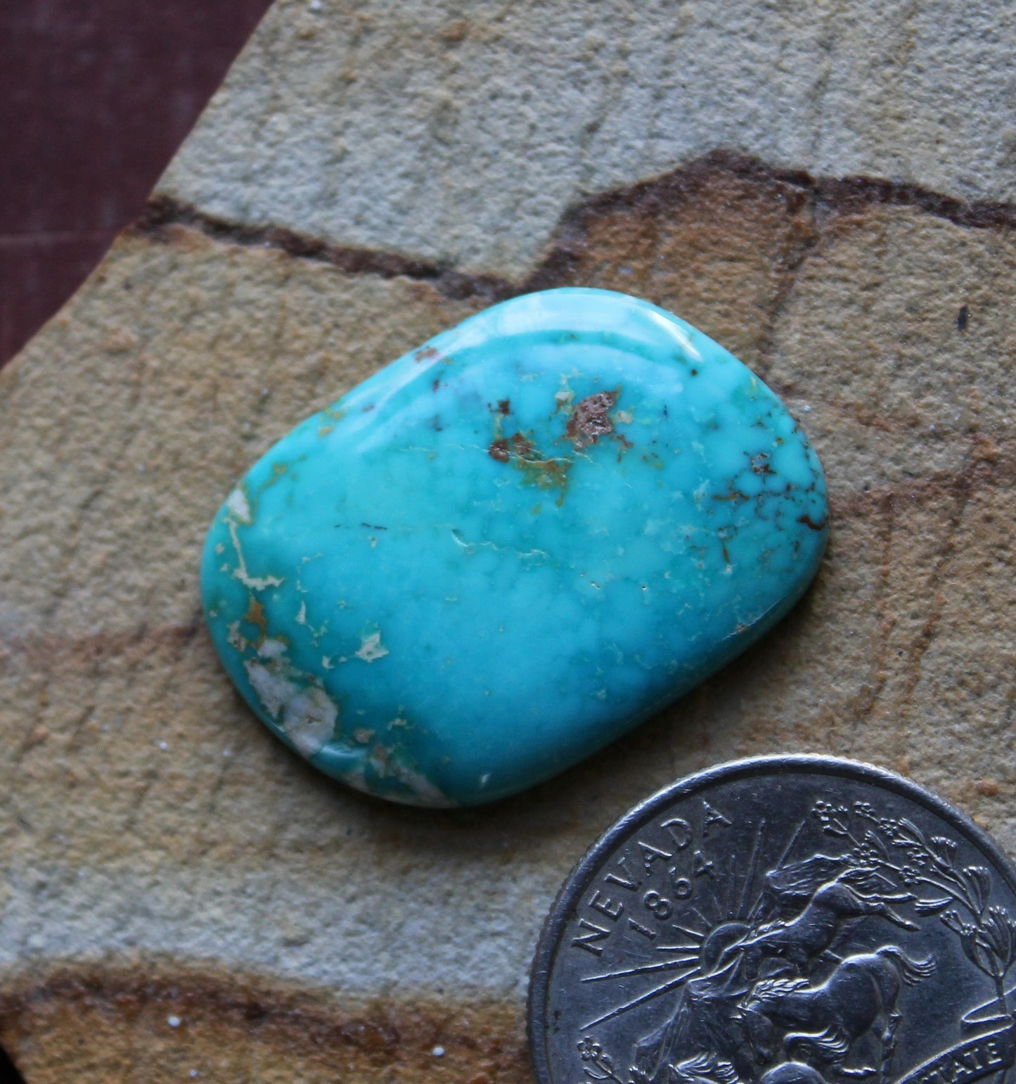 20 carat blue Stone Mountain Turquoise cabochon