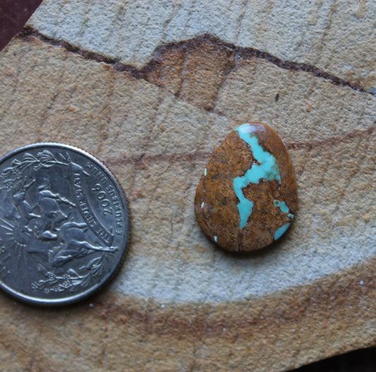 6 carat boulder-cut Stone Mountain Turquoise cabochon