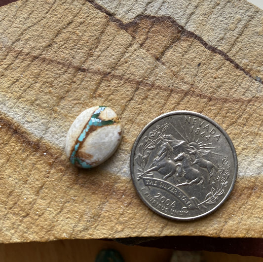 5 carats natural boulder-cut Stone Mountain Turquoise cabochon