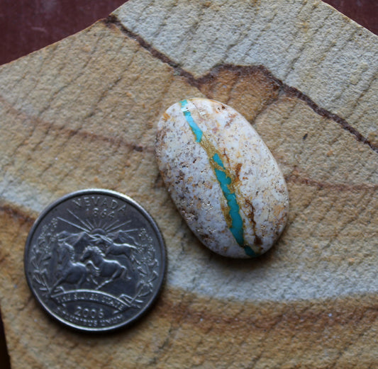 22 carat boulder-cut Stone Mountain Turquoise cabochon