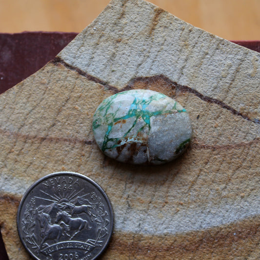 21 carat boulder-cut Stone Mountain Turquoise cabochon