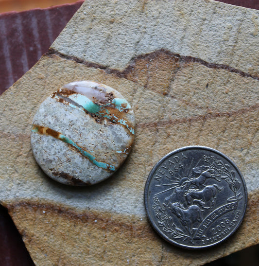 18 carat boulder-cut Stone Mountain Turquoise cabochon