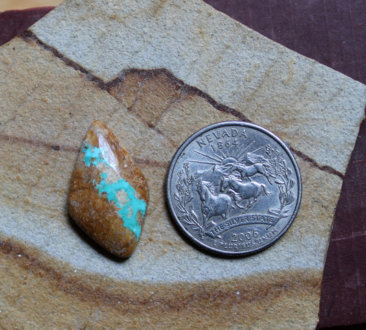 11 carat boulder-cut Stone Mountain Turquoise cabochon