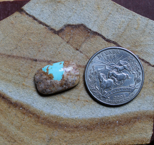 8 carat boulder-cut Stone Mountain Turquoise cabochon