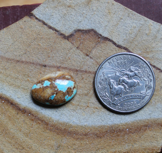 9 carat boulder-cut Stone Mountain Turquoise cabochon