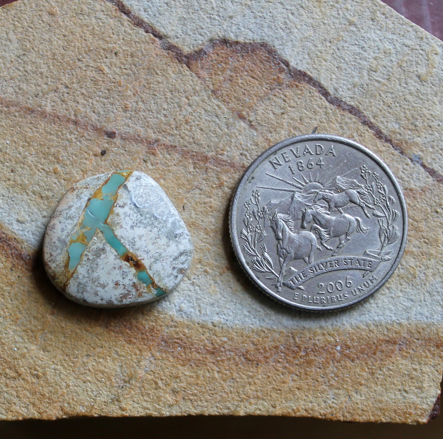 12 carat boulder-cut Stone Mountain Turquoise cabochon