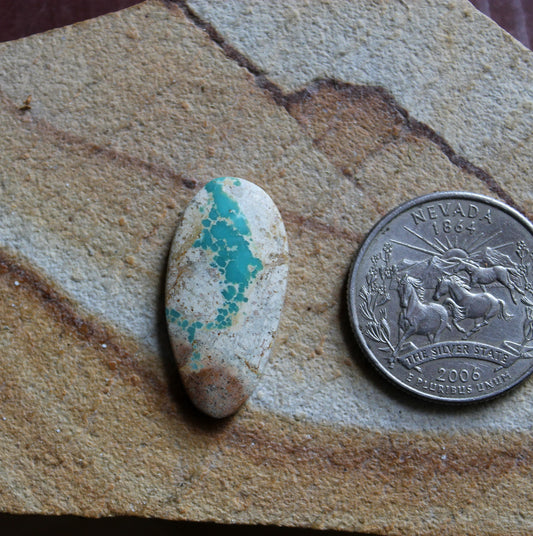 9 carat blue boulder-cut Stone Mountain Turquoise cabochon
