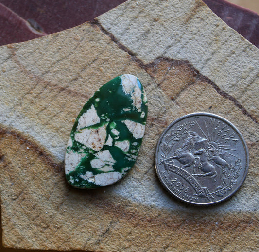 17 carat boulder-cut Stone Mountain Turquoise cabochon