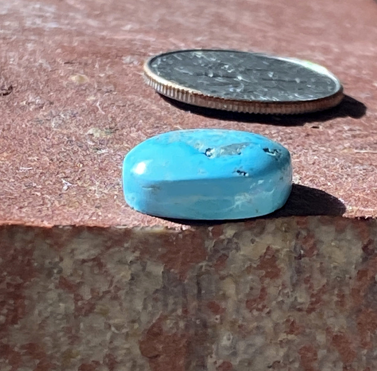 5 carat natural Blue June Turquoise cabochon a pillow dome