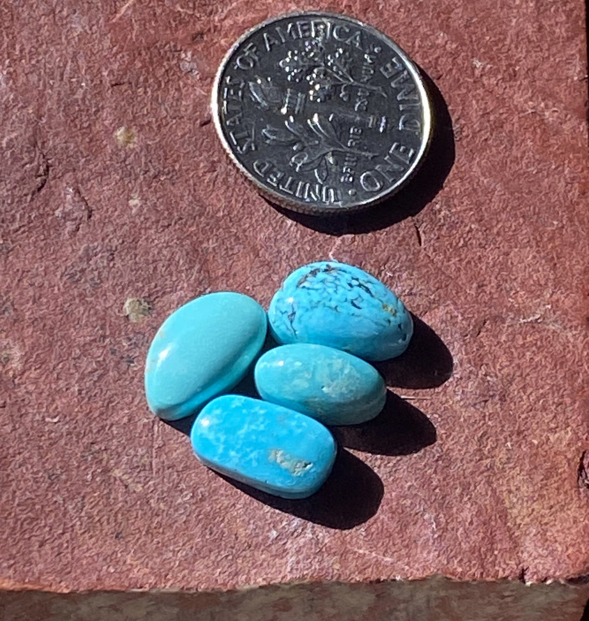 10 carats natural Blue June Turquoise cabochons