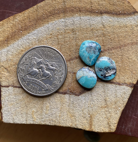 8.0 carats natural Blue June Turquoise cabochons