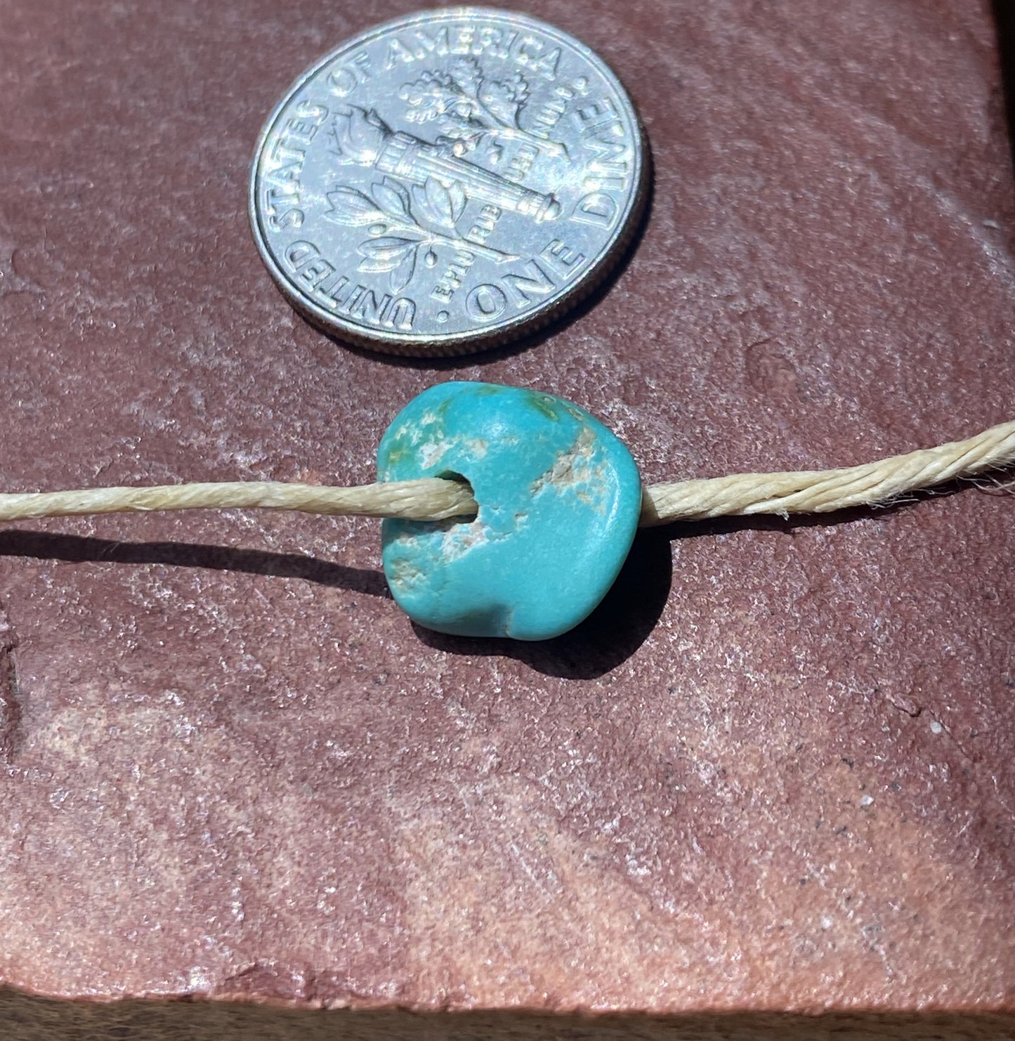 3 carat blue Stone Mountain Turquoise bead