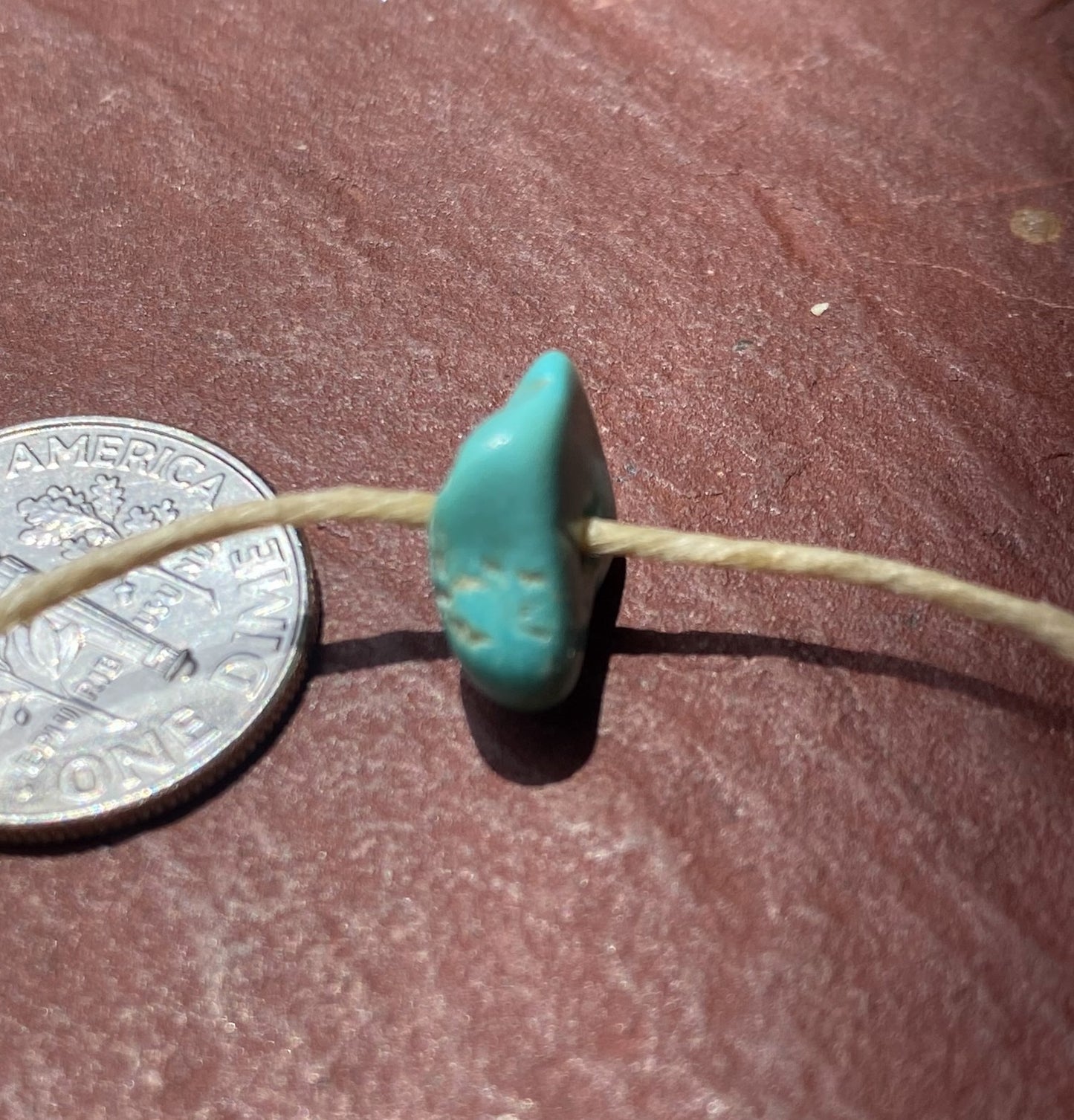 3 carat blue Stone Mountain Turquoise bead